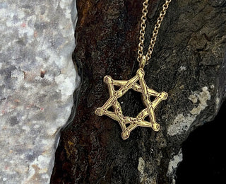 Star of David necklace in support of the headquarters of the families of the abductees